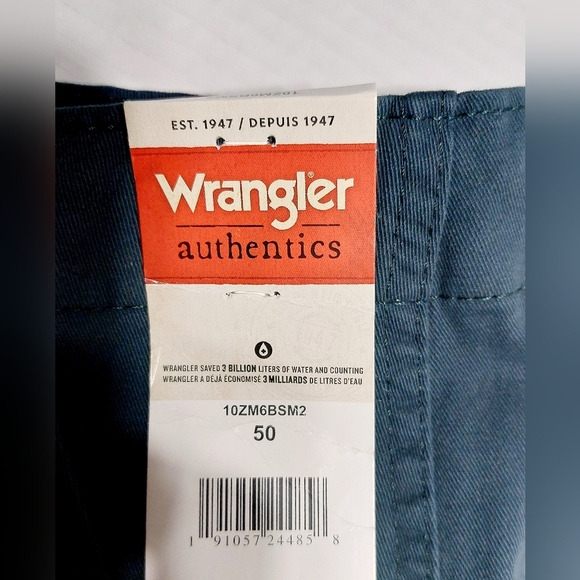 Wrangler Authentic Men's Big & Tall Premium Twill Cargo Shorts Midnight 50 - Picture 6 of 12